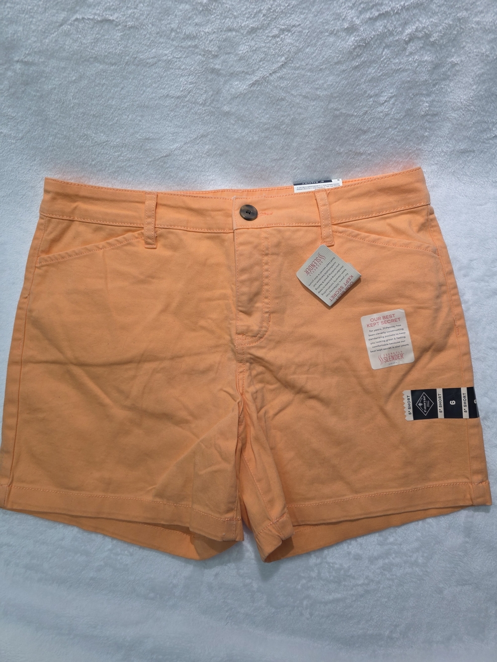 St. John's Bay Mid Rise -Waist Peach-Orange Women's Shorts